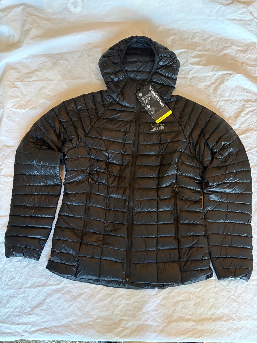 Mountain Hardwear Women’s Ghost Whisperer goose down hood jacket. Black (M) NWT